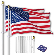 DIY 10ft Residential Flagpole Kit Sectional Aluminum Pole