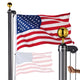 DIY 13Gauge Residential Flagpoles with Solar Light Luxury Eagle (20/25/30FT)