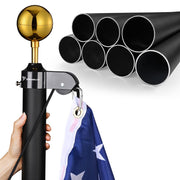 DIY 13Gauge Residential Flagpoles with Solar Light Luxury Eagle (20/25/30FT)