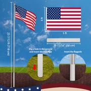 DIY 13-Gauge Aluminum Flag Pole for House (20/25/30FT Options)