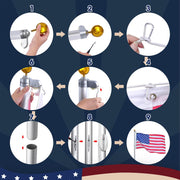 DIY 13-Gauge Aluminum Flag Pole for House (20/25/30FT Options)