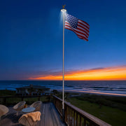 DIY Aluminum Flag Pole Kit Luxury Eagle, Solar Light & Dock Mount