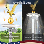 DIY Aluminum Flag Pole Kit Luxury Eagle, Solar Light & Dock Mount