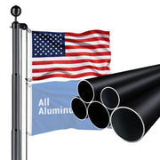 DIY 30ft 10-Gauge All-Aluminum Flag Pole for House, Resort