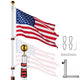 DIY 20 ft Aluminum Telescoping Flag Pole Kit with Tailgating