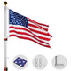 DIY 25 ft Aluminum Telescoping Flag Pole Kit with Tailgating