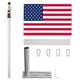 DIY 25 ft Aluminum Telescoping Flag Pole Kit with Tailgating