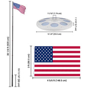 DIY Telescoping Flag Pole with Solar Light on Top (20ft,25ft,30ft Options)