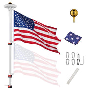 DIY 30 ft Telescoping Flag Pole with Solar Light on Top