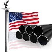 DIY 13Gauge Residential Flagpoles with Solar Light Luxury Eagle (20/25/30FT)