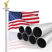 DIY 13Gauge Residential Flagpoles with Solar Light Luxury Eagle (20/25/30FT)