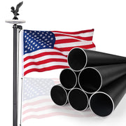 DIY 13Gauge Residential Flagpoles with Solar Light Luxury Eagle (20/25/30FT)