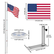 DIY Tailgating Lighted Flagpole for Outdoor Camping