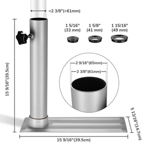 DIY Metal Tailgating Tire Mount Flagpole Base 16"x6" Fits 2-3/8" Pole