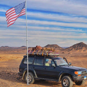 DIY 16"x6" Metal Telescoping Tailgating Flagpoles Tire Stand