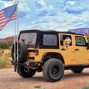 DIY Hitch Dual Flag Pole Mount for 1 9/16" Receivers & 1"-2" Poles