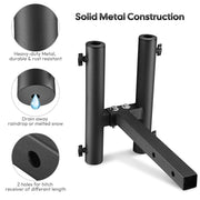 DIY Hitch Dual Flag Pole Mount for 1 9/16" Receivers & 1"-2" Poles