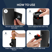 DIY Vertical Mount for Flagpole to Dock Holds 1" to 2 3/8" Pole/Pipe