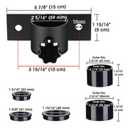 DIY Vertical Mount for Flagpole to Dock Holds 1" to 2 3/8" Pole/Pipe
