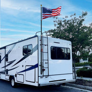 DIY RV Ladder Mounted Flagpole Holder for 1" to 2 3/8" Pole