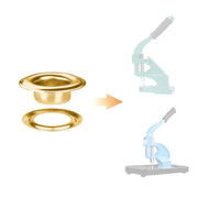 DIY Nickel/Brass Grommets and Washers Fabric Fasteners (#0, #2, #4)