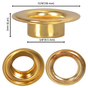 DIY 3/8" #2 Brass Grommets and Washers Pack 1000