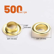 DIY Solid Copper Brass Grommets and Washers for Hole Punch