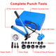 DIY 9-Ton Hydraulic Punch Driver Tool Kit w/ 6 Dies Blue