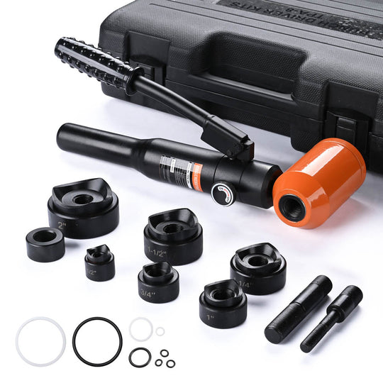DIY 8 Ton Hydraulic Metal Hole Punch Tool 1/2 to 2in Knockout Set