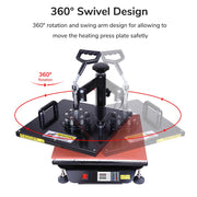 DIY 5in1 15x15 Heat Press Transfer Sublimation Machine T-shirt Mug