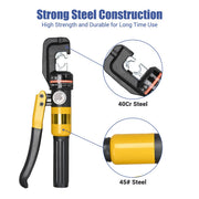 DIY 10-Ton Hydraulic Cable Wire Crimp Tool with 9 Dies