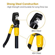 DIY 10-Ton Hydraulic Cable Wire Crimp Tool with 9 Dies