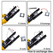 DIY 16-Ton Hydraulic Cable Wire Crimp Tool with 11 Dies