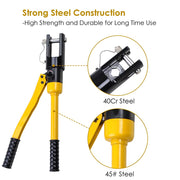 DIY 16-Ton Hydraulic Cable Wire Crimp Tool with 11 Dies