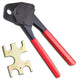 DIY 1/2" Pex Crimp Tool with Gauge Blue Red Optional