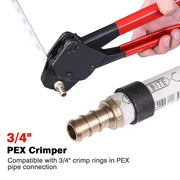 DIY 3/4" Pex Crimp Tool with Gauge Blue Red Optional