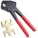 DIY 3/4" Pex Crimp Tool with Gauge Blue Red Optional