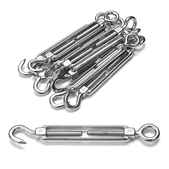 DIY 1/4" x 4" Wire Rope Turnbuckles Hook & Eye 304Stainless