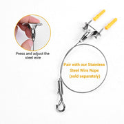 DIY 20ct. Adjustable Wire Rope Gripper Hinged Mount for 1-2mm Cable