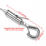 DIY 20ct. Adjust Q-Hanger Sign Hooks with Buckles for 1-1.5mm Wire Rope