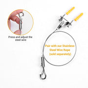 DIY 20ct. Adjust Q-Hanger Sign Hooks with Buckles for 1-1.5mm Wire Rope