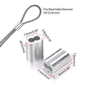 DIY Wire Rope Ferrule Aluminum Oval Sleeves