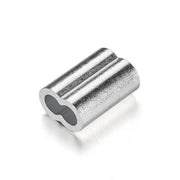 DIY 3/16" Wire Rope Ferrule Aluminum Oval Sleeves 100ct.