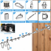 DIY M15 Wire Rope Pulley Block Swivel Top Hook 304 Stainless Steel 6ct.