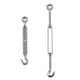 DIY M10 6" Cable Turnbuckles Hook & Eye 304Stainless for 3/16" Rope