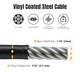 DIY 7x7 Wire Rope T304 Stainless Steel (4x)60' (Vinyl Coating 2.5mm)