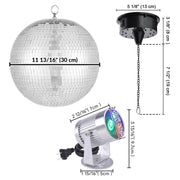 DIY 12 in. / 16 in. Disco Ball and RGB Light Set Motorized