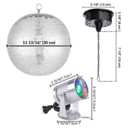 DIY Disco Ball and RGB Light Set Motorized for Retro Club/Bar/KTV
