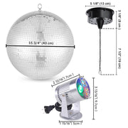 DIY 12 in. / 16 in. Disco Ball and RGB Light Set Motorized