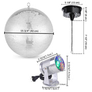 DIY Disco Ball and RGB Light Set Motorized for Retro Club/Bar/KTV